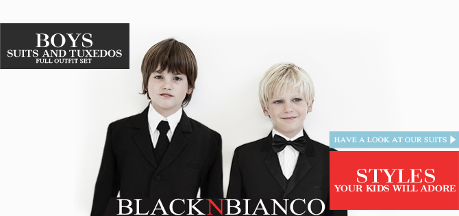 Boys Suit and Tuxedo BLACK N BIANCO